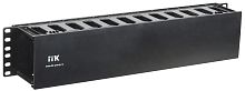 ITK 19" пластиковый кабельный органайзер с крышкой 2U глубина 60мм черный | код CO05-2PC | IEK